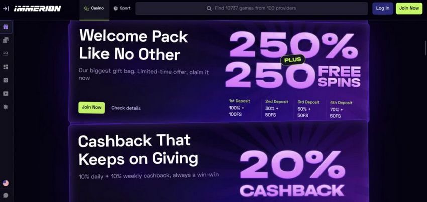 Recensione del casinò Immerion